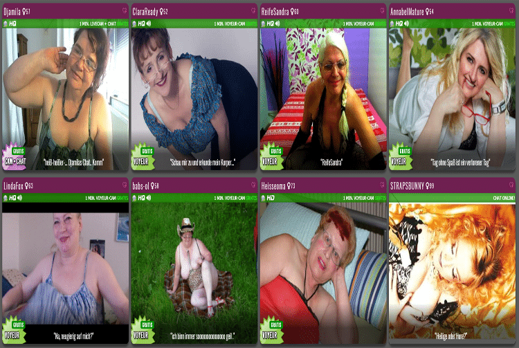 Oma Webcamsex- ungehemmte, geile Omas warten auf dich!